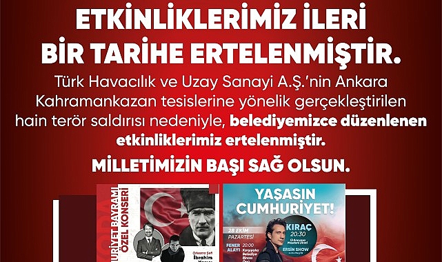 Karşıyaka’da konser ve törenler ertelendi- Forum Haber