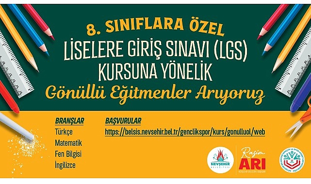 LGS kursları için gönüllü eğitmen başvuruları başladı- Forum Haber