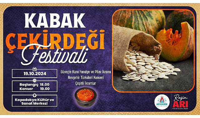 Nevşehir Belediyesi 1. Kabak Çekirdeği Festivali hafta sonu yapılacak.- Forum Haber