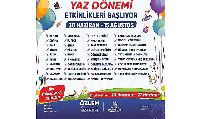 Başkan Çerçioğlu ile Aydınlı Çocuklar Yaz Tatilinde Eğlenirken Öğrenecek- Forum Haber