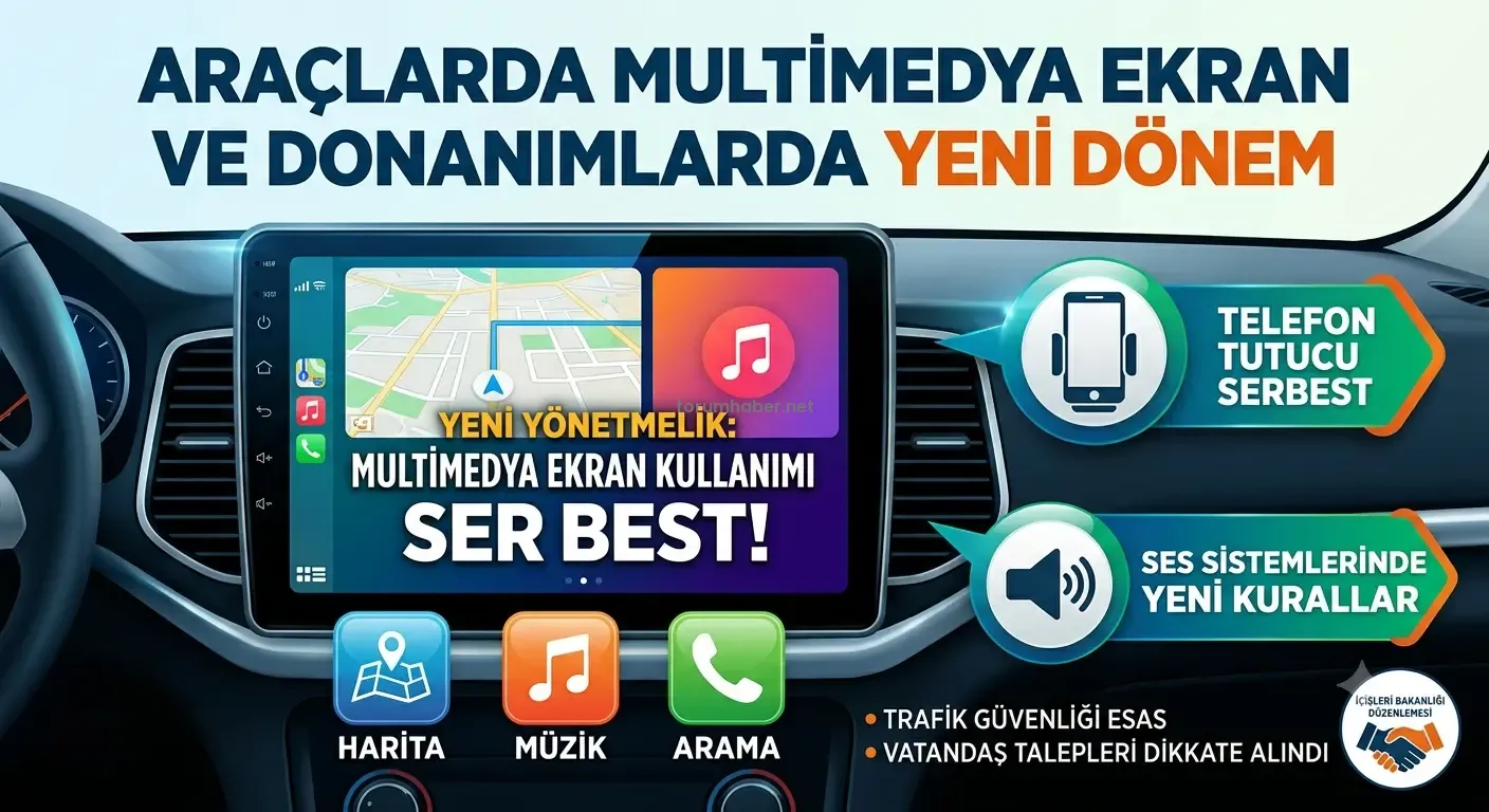 Araçlarda Multimedya Ekran ve Ses Sistemi Yasağı Kalkıyor: Yeni Kurallar Belli Oldu