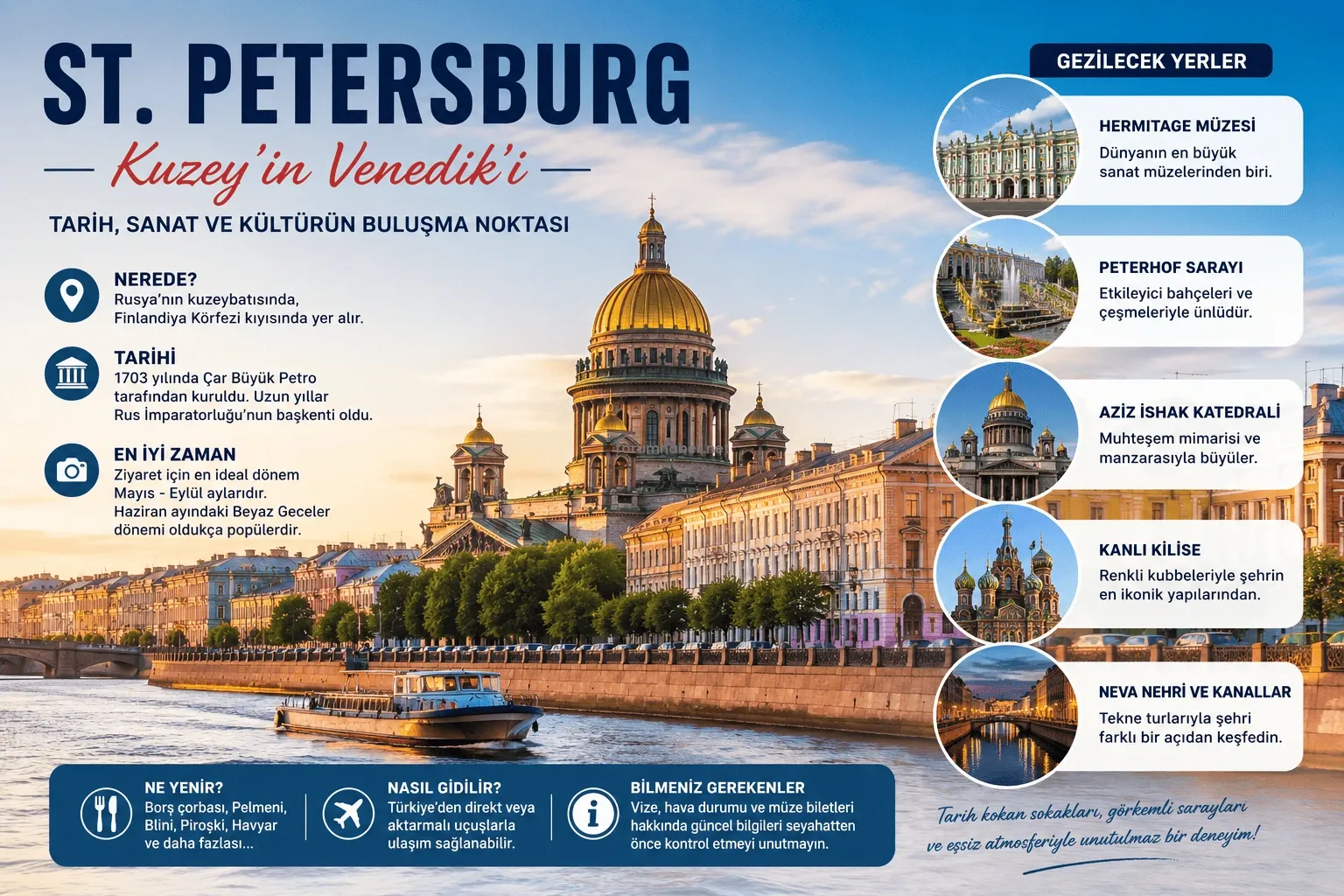 St. Petersburg Nerede? Gezilecek Yerler, Tarihi ve Bilinmesi Gerekenler