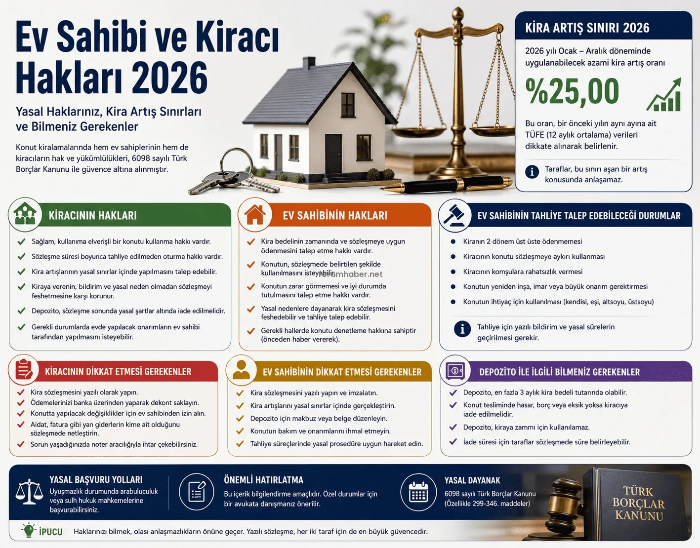 Ev Sahibi ve Kiracı Hakları 2026: Yasal Haklarınız, Kira Artış Sınırları ve Bilmeniz Gerekenler
